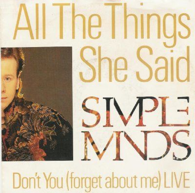 Simple Minds All The Things She Said album cover